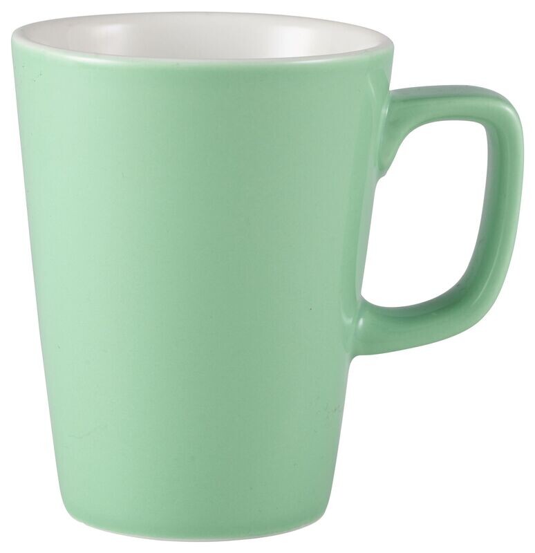 Genware Porcelain Green Latte Mug 34cl/ 12oz