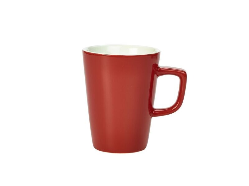 Genware Porcelain Red Latte Mug 34cl/ 12oz