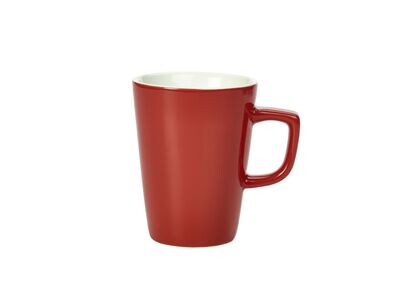 Genware Porcelain Red Latte Mug 34cl/ 12oz