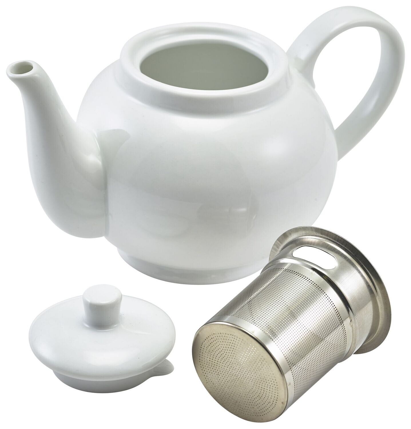 Genware Porcelain Teapot with Infuser 45cl/ 15.75oz