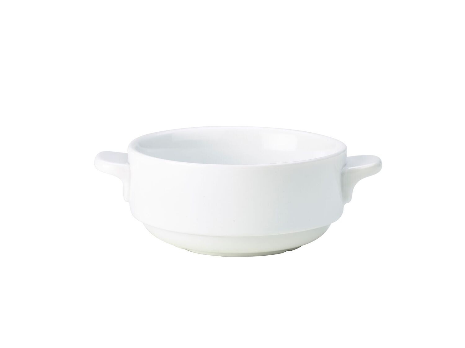 Genware Porcelain Lugged Soup Bowl