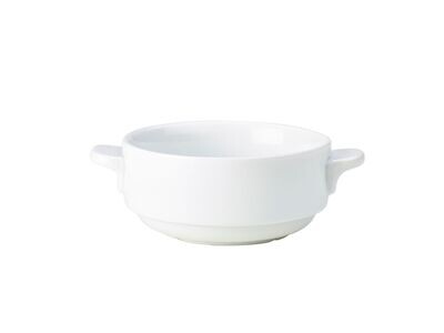 Genware Porcelain Lugged Soup Bowl
