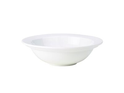 Genware Porcelain Rimmed Oatmeal Bowl