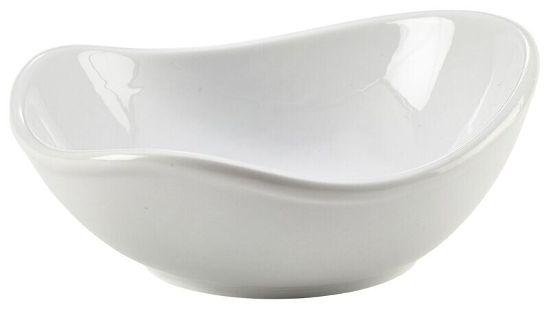 Genware Porcelain Organic Triangular Bowl