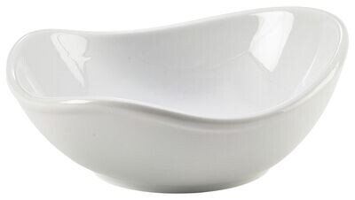 Genware Porcelain Organic Triangular Bowl