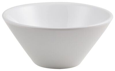 Genware Porcelain Low Conical Bowl