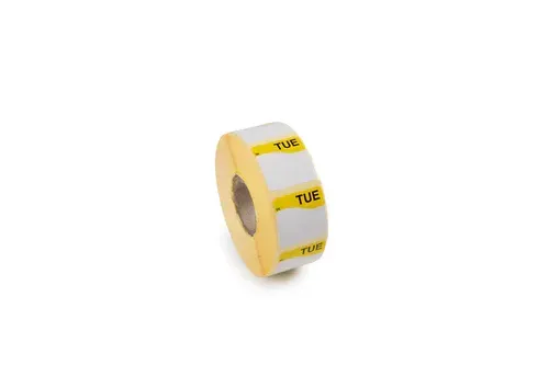 Tuesday - 25mm x 25mm Removable Label