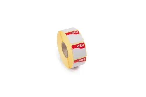 Wednesday - 25mm x 25mm Removable Label