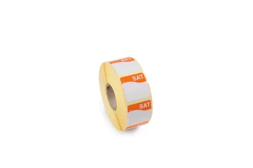 Saturday - 25mm x 25mm Removable Label