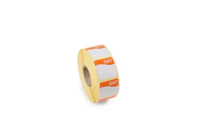 Saturday - 25mm x 25mm Removable Label