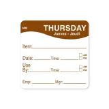 Thursday - Use By Date Time 51mm x 51mm