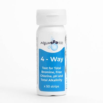 AQUASPARKLE - 4-WAY CHLORINE/BROMINE TEST STRIPS AQUASPARKLE - 4-WAY CHLORINE/BROMINE TEST STRIPS