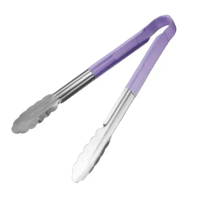 Hygiplas Colour Coded Serving Tong Purple 300mm Hygiplas Colour Coded Serving Tong Purple 300mm