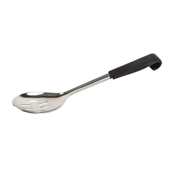 Vogue Slotted Serving Spoon Black Handle 340mm Vogue Slotted Serving Spoon Black Handle 340mm