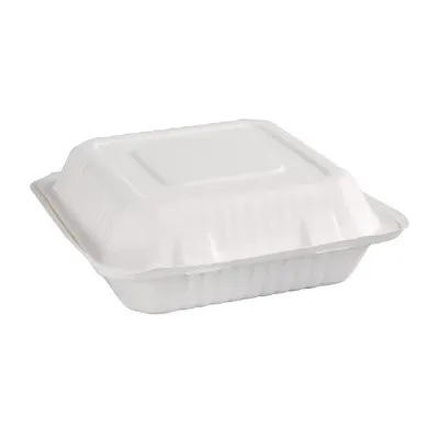 Fiesta Compostable Bagasse Hinged Food Containers 236mm (200 Pack) Fiesta Compostable Bagasse Hinged Food Containers 236mm (200 Pack)
