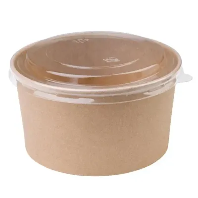Fiesta Compostable Round Kraft Salad Bowls 1000ml / 35oz (300 Pack)