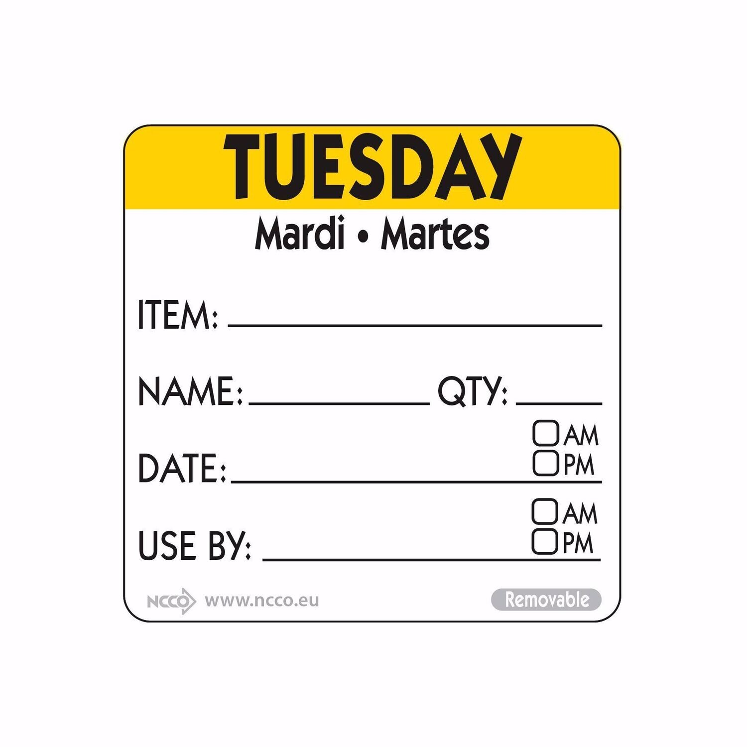 Food safety labels 50mm (2″) Item/Date/Use By Food safety labels 50mm (2″) Item/Date/Use By