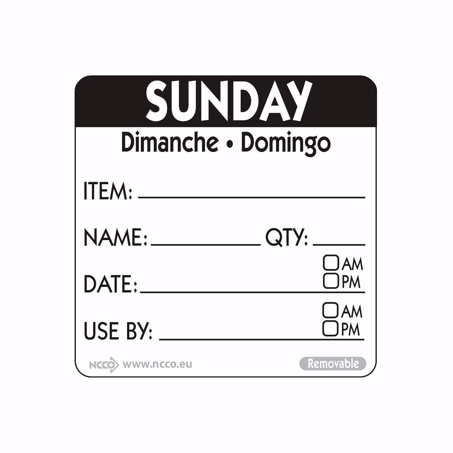 Food safety labels 50mm (2″) Item/Date/Use By Food safety labels 50mm (2″) Item/Date/Use By