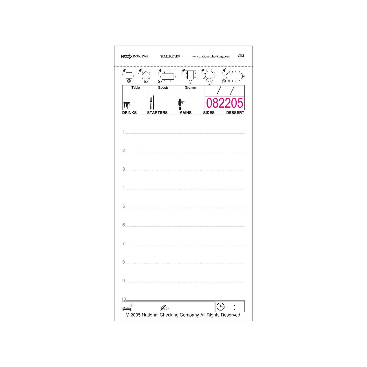 Medium Single Copy Paper WaitRpads® Pack of 10 Pads Medium Single Copy Paper WaitRpads® Pack of 10 Pads