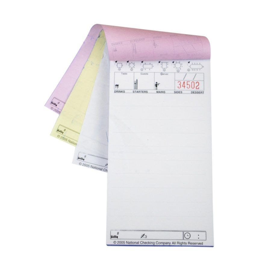 Medium Three-Part Carbonless WaitRpads® Pack of 10 Pads Medium Three-Part Carbonless WaitRpads® Pack of 10 Pads