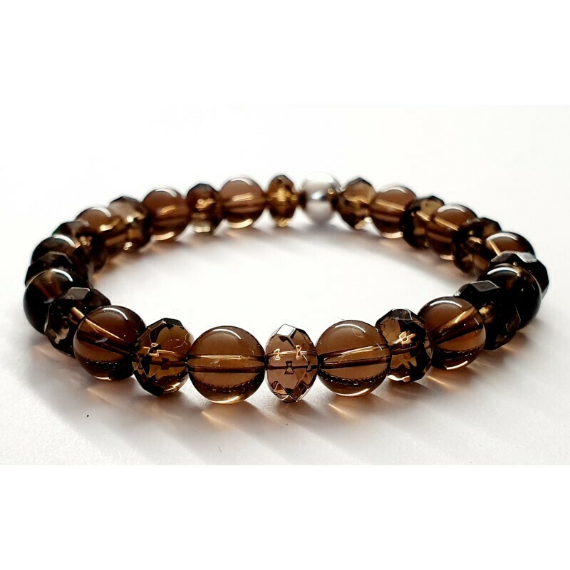 Bracelet Quartz fumé 8mm