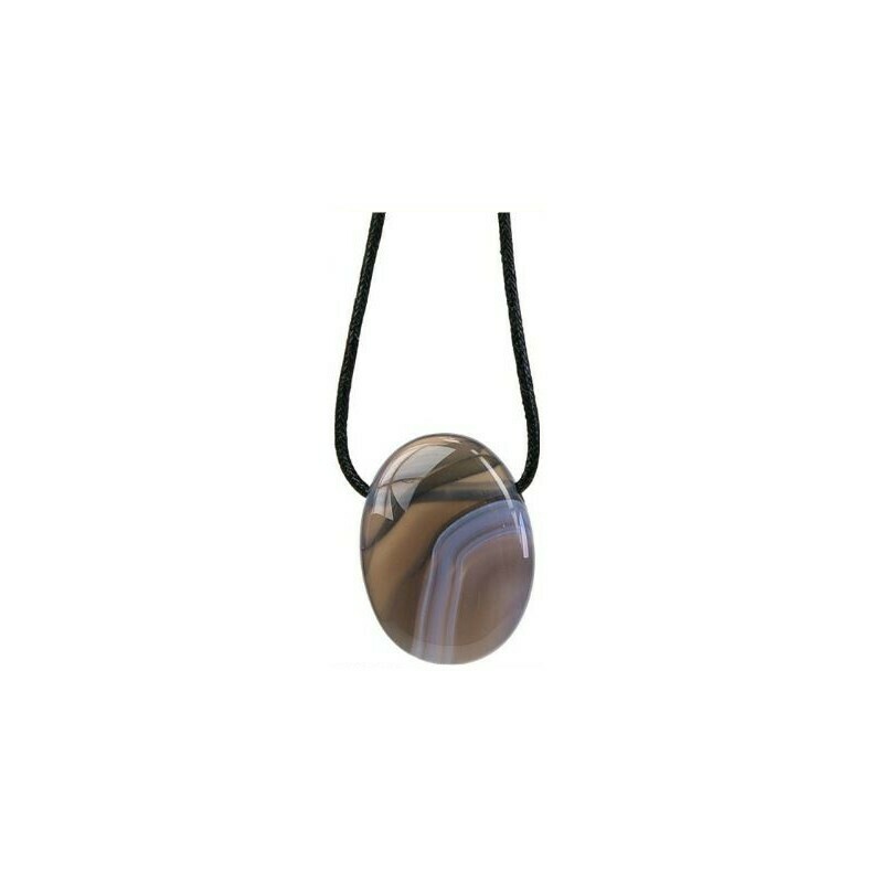 Pendentif percée en Agate Rubanée