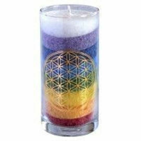 Bougie Fleur de vie 7 chakras