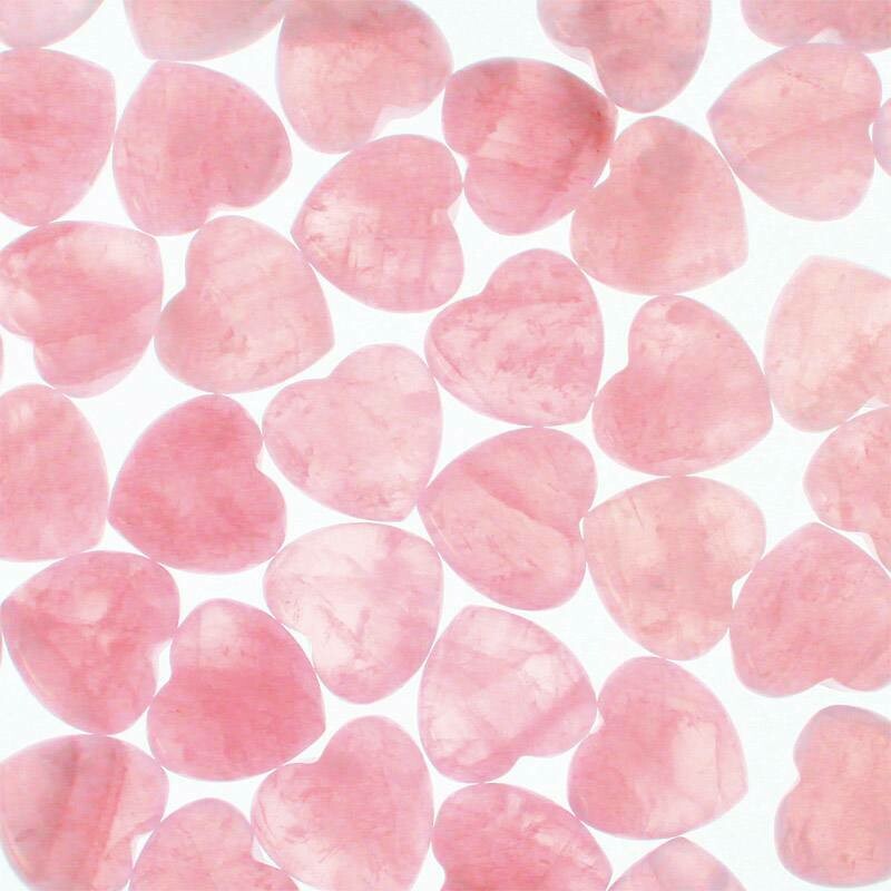 Mini coeur en Quartz Rose