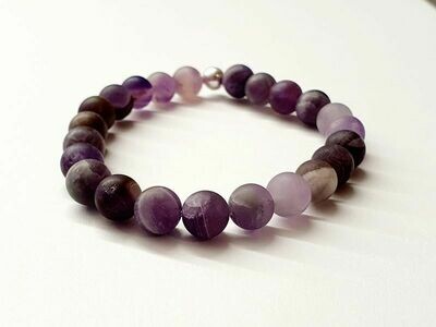 Bracelet Améthytse mat 8 mm