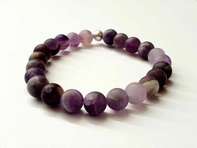 Bracelet Améthytse mat 8 mm