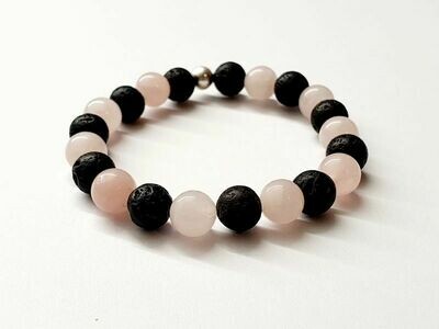 Bracelet Quartz rose 8 mm