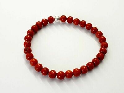 Bracelet Jaspe rouge 6 mm