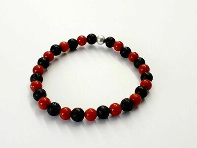Bracelet Jaspe rouge 6 mm