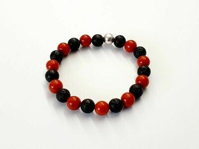 Bracelet Jaspe rouge 8 mm
