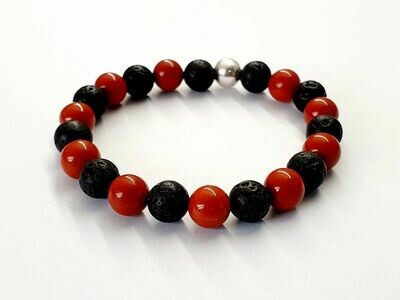 Bracelet Jaspe rouge 8 mm