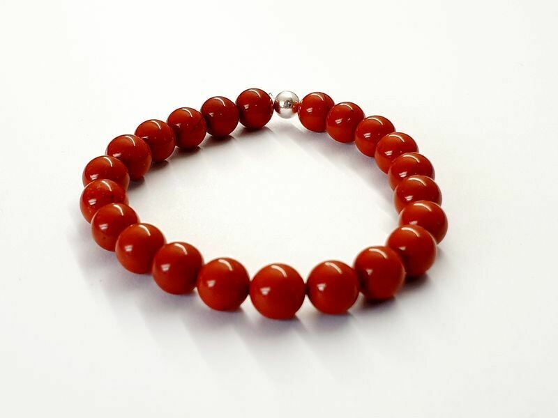 Bracelet Jaspe rouge 8 mm