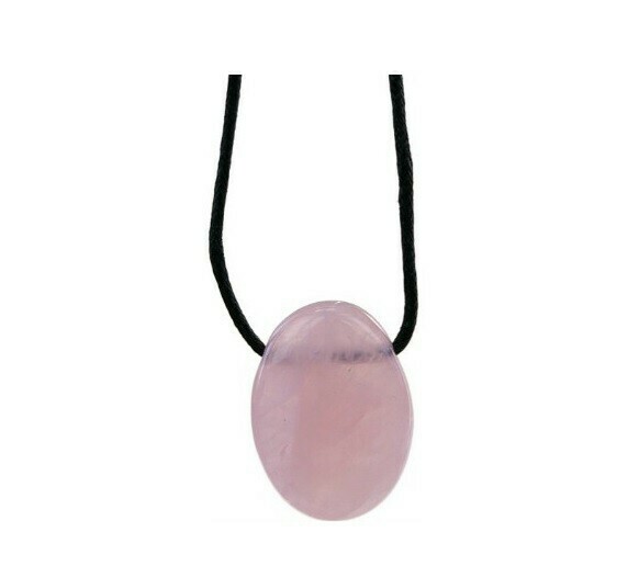 Pendentif Percé en Quartz Rose