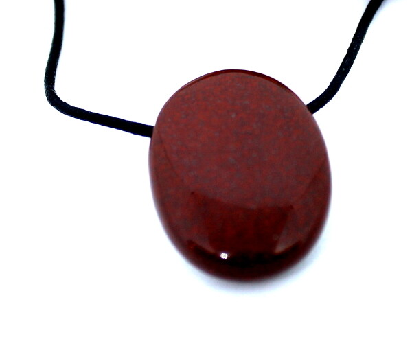 Pendentif percée Jaspe rouge