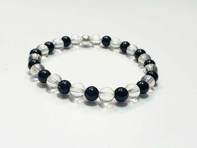 Bracelet Tourmaline et Angel Aura 6 mm