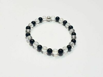 Bracelet Tourmaline et Angel Aura 6 mm