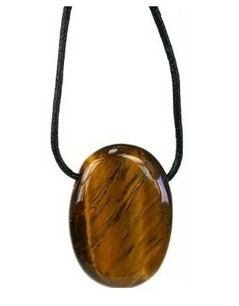 Pendentif Percé en Œil de Tigre