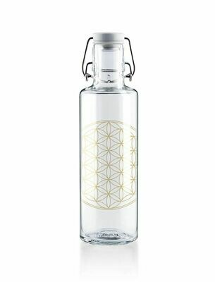 Bouteille en verre Fleur de vie 0,6L