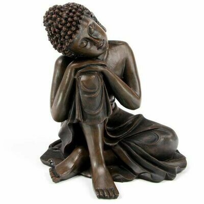 Statue bouddha effet bois