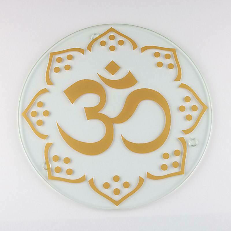 Support en verre Om 19 cm