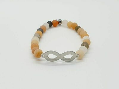 Bracelet Pierre de lune mat 6 mm