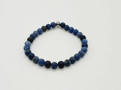 Bracelet Dumortierite mat, 6 mm
