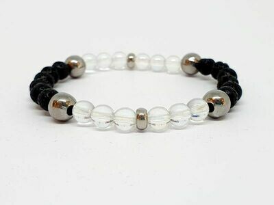Bracelet Angel Aura, pierre de lave, 6 mm
