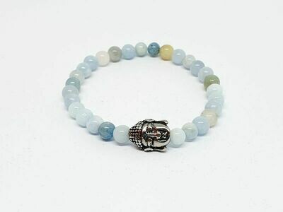Bracelet Aigue Marine, 6 mm