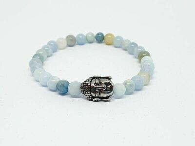 Bracelet Aigue Marine, 6 mm