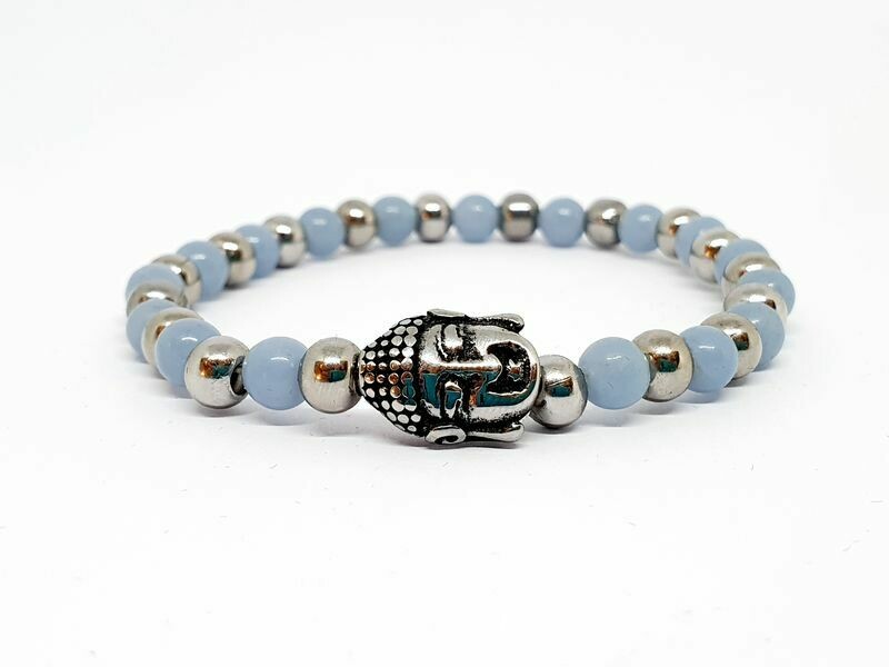 Bracelet Angélite, 6 mm